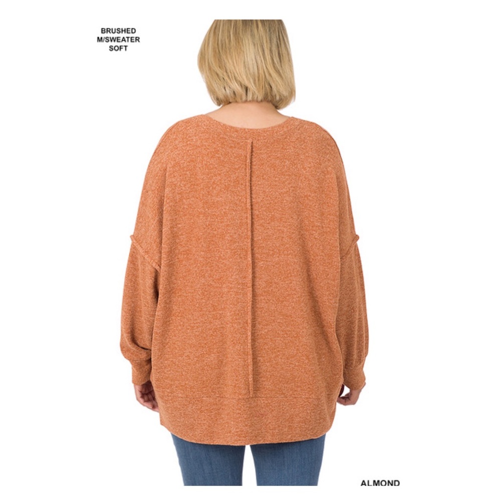 🦊🦊🦊Curvy Cozy Sweater in Ash Mocha🦊🦊🦊 - Picture 3 of 5